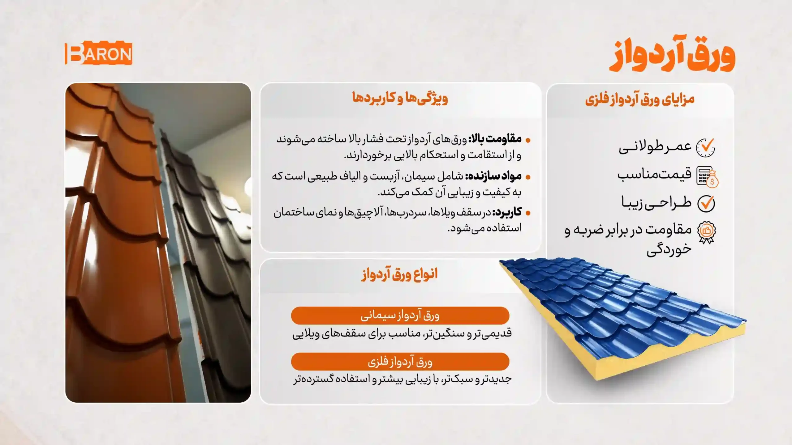 انواع ورق آردواز، مزایا، ویژگی‌ها و کاربردهای آن - آریا بارون توس