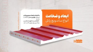تصویرشاخص ابعاد و ضخامت ساندویچ پانل دیواری و سقفی برای انتخاب صحیح