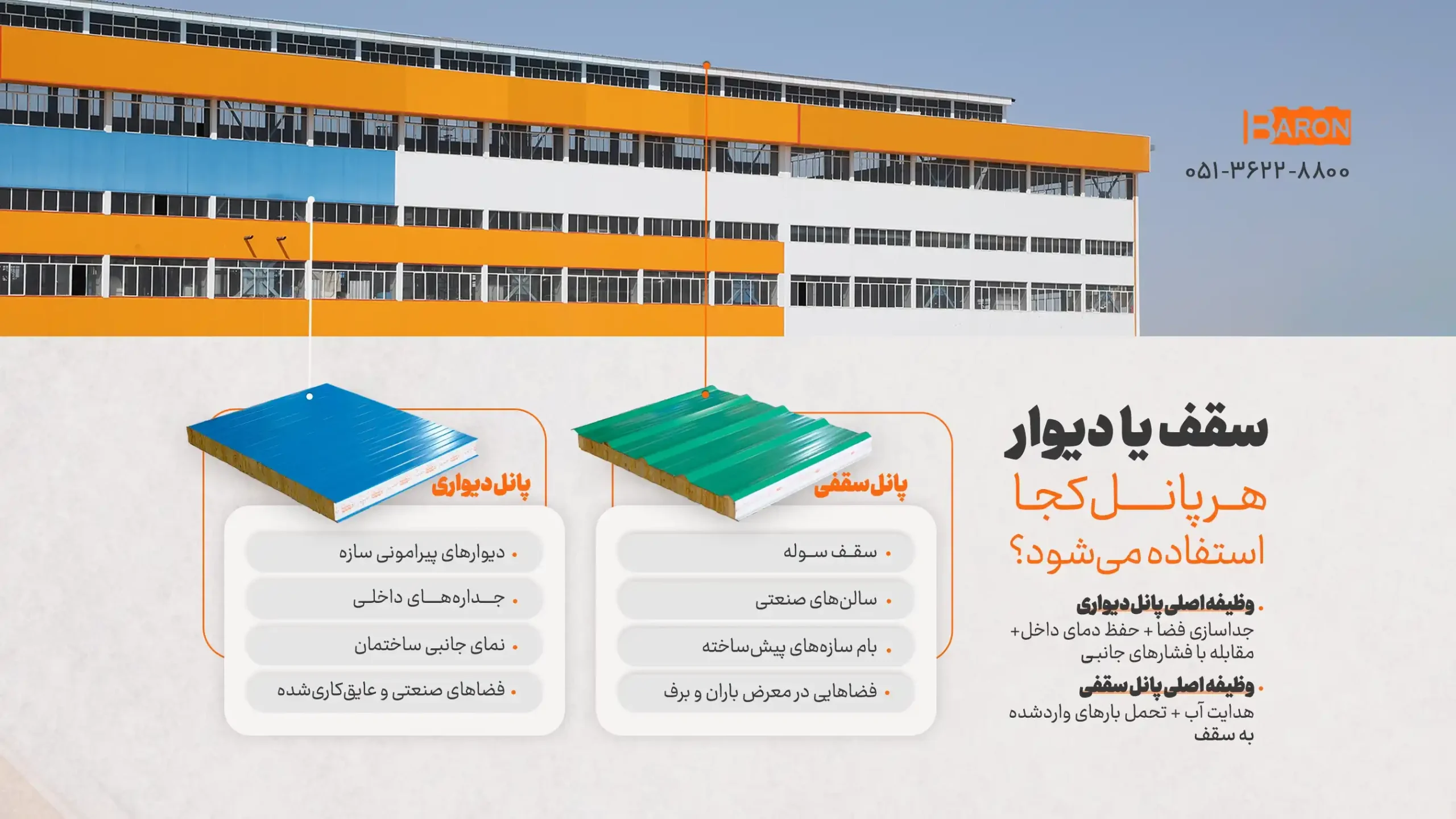 فرق کاربرد پنل های دیوار و سقف